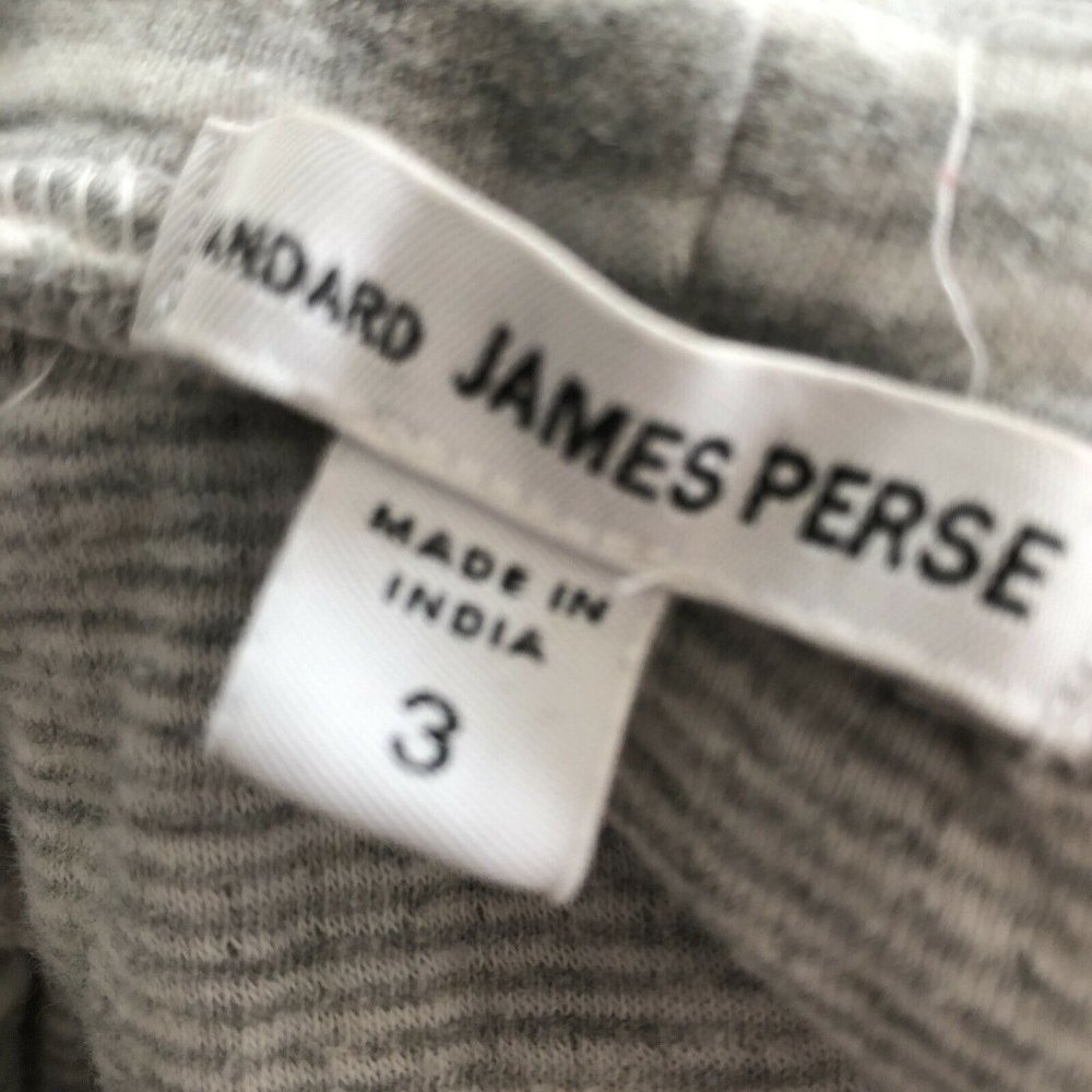 James Perse Size 3 Grey White Stripe Hoodie - Picture 7 of 7